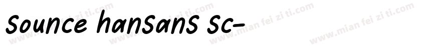 sounce hansans sc字体转换